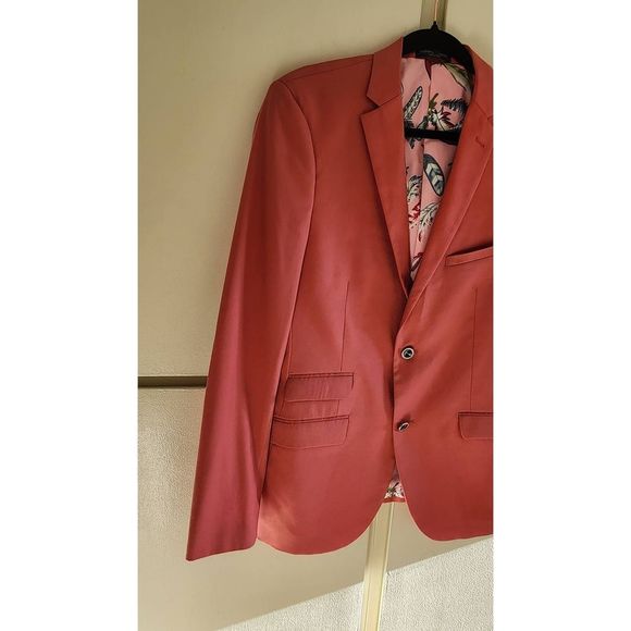 Paisley and Gray Coral SB Two Button Sportcoat w/Elbow Patches, Fully Lined, Cla - Picture 3 of 12